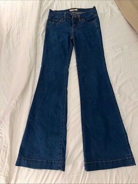 Free People Dark Blue Flare Jeans